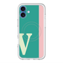 スリムプロテクションプレミアムケース with MagSafe［ オリジナル - initial color line - V green ］