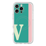 スリムプロテクションプレミアムケース with MagSafe［ オリジナル - initial color line - V green ］