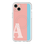 スリムプロテクションプレミアムケース with MagSafe［ オリジナル - initial color line - A pink ］