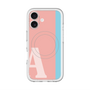 スリムプロテクションプレミアムケース with MagSafe［ オリジナル - initial color line - A pink ］