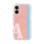 スリムプロテクションプレミアムケース with MagSafe［ オリジナル - initial color line - A pink ］