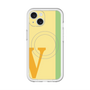 スリムプロテクションプレミアムケース with MagSafe［ オリジナル - initial color line - V yellow ］