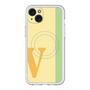 スリムプロテクションプレミアムケース with MagSafe［ オリジナル - initial color line - V yellow ］