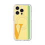スリムプロテクションプレミアムケース with MagSafe［ オリジナル - initial color line - V yellow ］