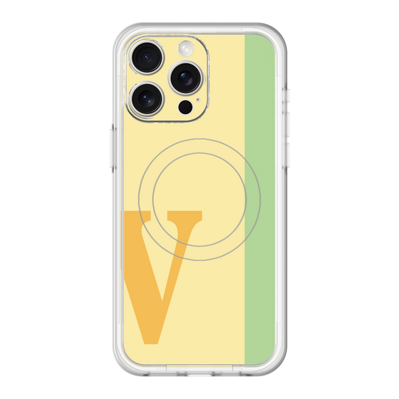 スリムプロテクションプレミアムケース with MagSafe［ オリジナル - initial color line - V yellow ］