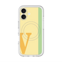 スリムプロテクションプレミアムケース with MagSafe［ オリジナル - initial color line - V yellow ］