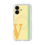 スリムプロテクションプレミアムケース with MagSafe［ オリジナル - initial color line - V yellow ］
