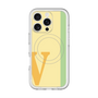 スリムプロテクションプレミアムケース with MagSafe［ オリジナル - initial color line - V yellow ］