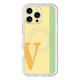 スリムプロテクションプレミアムケース with MagSafe［ オリジナル - initial color line - V yellow ］