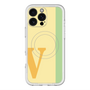 スリムプロテクションプレミアムケース with MagSafe［ オリジナル - initial color line - V yellow ］