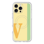 スリムプロテクションプレミアムケース with MagSafe［ オリジナル - initial color line - V yellow ］