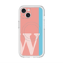 スリムプロテクションプレミアムケース with MagSafe［ オリジナル - initial color line - W pink ］