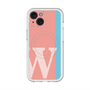 スリムプロテクションプレミアムケース with MagSafe［ オリジナル - initial color line - W pink ］