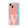 スリムプロテクションプレミアムケース with MagSafe［ オリジナル - initial color line - W pink ］