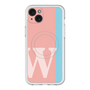 スリムプロテクションプレミアムケース with MagSafe［ オリジナル - initial color line - W pink ］