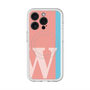 スリムプロテクションプレミアムケース with MagSafe［ オリジナル - initial color line - W pink ］