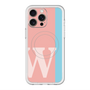 スリムプロテクションプレミアムケース with MagSafe［ オリジナル - initial color line - W pink ］