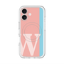 スリムプロテクションプレミアムケース with MagSafe［ オリジナル - initial color line - W pink ］