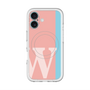 スリムプロテクションプレミアムケース with MagSafe［ オリジナル - initial color line - W pink ］