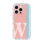 スリムプロテクションプレミアムケース with MagSafe［ オリジナル - initial color line - W pink ］