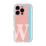 スリムプロテクションプレミアムケース with MagSafe［ オリジナル - initial color line - W pink ］