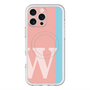 スリムプロテクションプレミアムケース with MagSafe［ オリジナル - initial color line - W pink ］