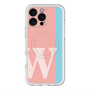 スリムプロテクションプレミアムケース with MagSafe［ オリジナル - initial color line - W pink ］