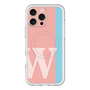 スリムプロテクションプレミアムケース with MagSafe［ オリジナル - initial color line - W pink ］