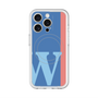 スリムプロテクションプレミアムケース with MagSafe［ オリジナル - initial color line - W blue ］