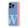 スリムプロテクションプレミアムケース with MagSafe［ オリジナル - initial color line - W blue ］