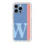 スリムプロテクションプレミアムケース with MagSafe［ オリジナル - initial color line - W blue ］