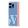 スリムプロテクションプレミアムケース with MagSafe［ オリジナル - initial color line - W blue ］