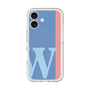 スリムプロテクションプレミアムケース with MagSafe［ オリジナル - initial color line - W blue ］