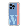 スリムプロテクションプレミアムケース with MagSafe［ オリジナル - initial color line - W blue ］