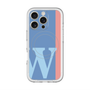 スリムプロテクションプレミアムケース with MagSafe［ オリジナル - initial color line - W blue ］