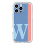 スリムプロテクションプレミアムケース with MagSafe［ オリジナル - initial color line - W blue ］