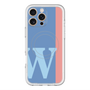 スリムプロテクションプレミアムケース with MagSafe［ オリジナル - initial color line - W blue ］