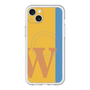 スリムプロテクションプレミアムケース with MagSafe［ オリジナル - initial color line - W orange ］
