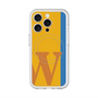 スリムプロテクションプレミアムケース with MagSafe［ オリジナル - initial color line - W orange ］