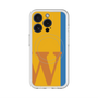 スリムプロテクションプレミアムケース with MagSafe［ オリジナル - initial color line - W orange ］
