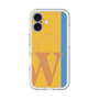 スリムプロテクションプレミアムケース with MagSafe［ オリジナル - initial color line - W orange ］