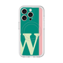 スリムプロテクションプレミアムケース with MagSafe［ オリジナル - initial color line - W green ］
