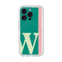 スリムプロテクションプレミアムケース with MagSafe［ オリジナル - initial color line - W green ］