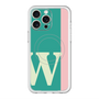 スリムプロテクションプレミアムケース with MagSafe［ オリジナル - initial color line - W green ］