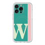 スリムプロテクションプレミアムケース with MagSafe［ オリジナル - initial color line - W green ］