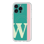 スリムプロテクションプレミアムケース with MagSafe［ オリジナル - initial color line - W green ］