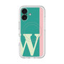スリムプロテクションプレミアムケース with MagSafe［ オリジナル - initial color line - W green ］