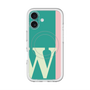 スリムプロテクションプレミアムケース with MagSafe［ オリジナル - initial color line - W green ］
