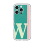 スリムプロテクションプレミアムケース with MagSafe［ オリジナル - initial color line - W green ］