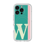 スリムプロテクションプレミアムケース with MagSafe［ オリジナル - initial color line - W green ］